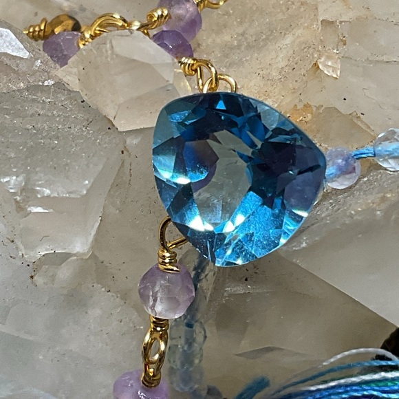 Blue Topaz Trillion Cut Loose Gem